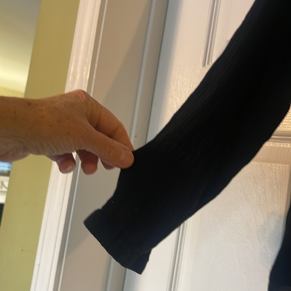 Who What Wear Black Embellished Buttoned Blouse with Mandarin Collar - Picture 5 of 5